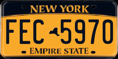 NY license plate FEC5970