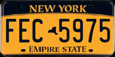 NY license plate FEC5975
