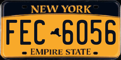 NY license plate FEC6056