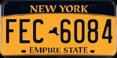 NY license plate FEC6084