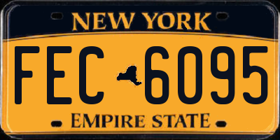NY license plate FEC6095