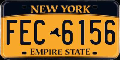 NY license plate FEC6156
