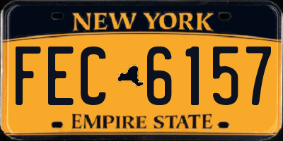NY license plate FEC6157
