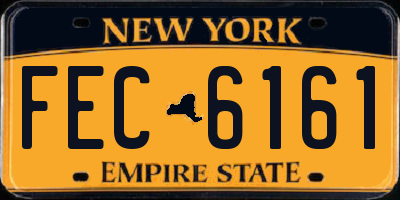 NY license plate FEC6161