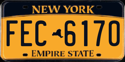 NY license plate FEC6170
