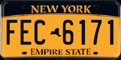 NY license plate FEC6171