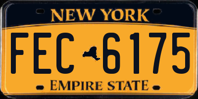 NY license plate FEC6175