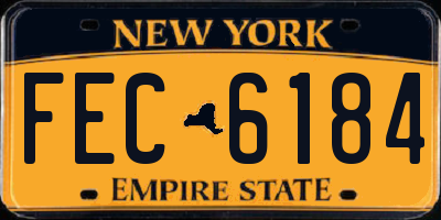 NY license plate FEC6184