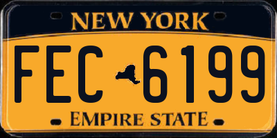 NY license plate FEC6199
