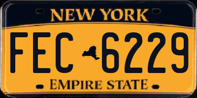 NY license plate FEC6229