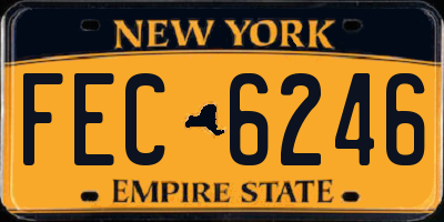 NY license plate FEC6246