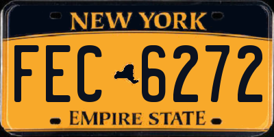 NY license plate FEC6272