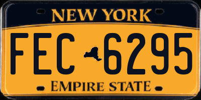 NY license plate FEC6295