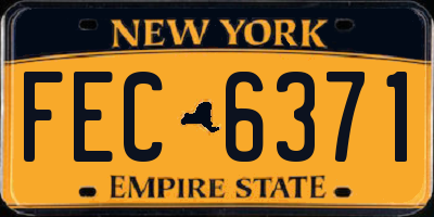 NY license plate FEC6371