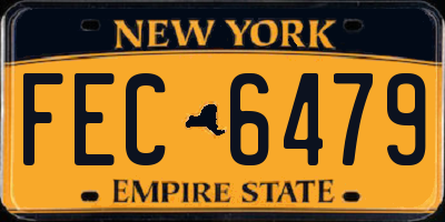 NY license plate FEC6479