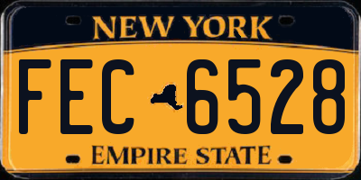 NY license plate FEC6528