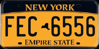 NY license plate FEC6556