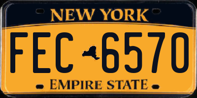 NY license plate FEC6570