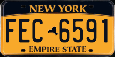 NY license plate FEC6591