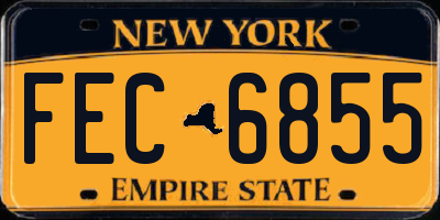 NY license plate FEC6855