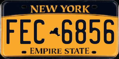 NY license plate FEC6856