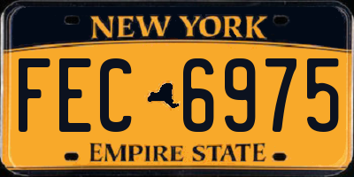 NY license plate FEC6975