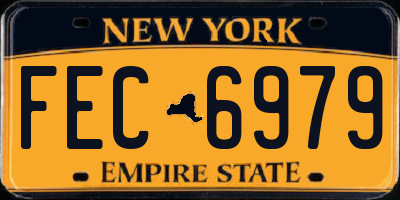 NY license plate FEC6979