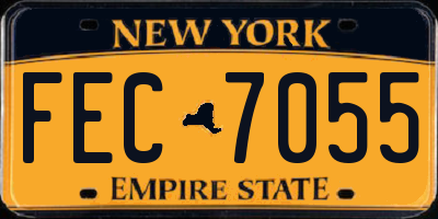 NY license plate FEC7055