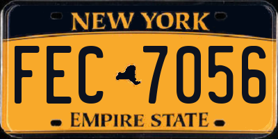 NY license plate FEC7056