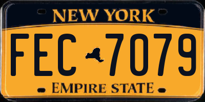 NY license plate FEC7079