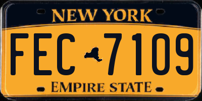 NY license plate FEC7109