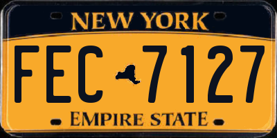 NY license plate FEC7127