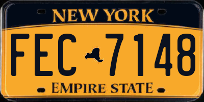 NY license plate FEC7148