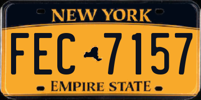 NY license plate FEC7157