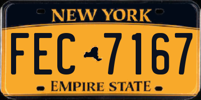 NY license plate FEC7167