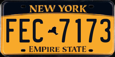 NY license plate FEC7173