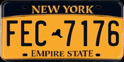 NY license plate FEC7176