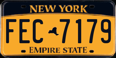 NY license plate FEC7179