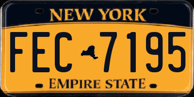 NY license plate FEC7195