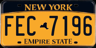 NY license plate FEC7196