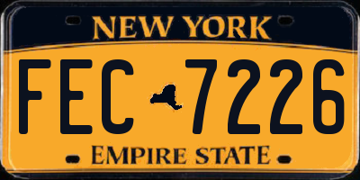 NY license plate FEC7226