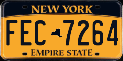 NY license plate FEC7264