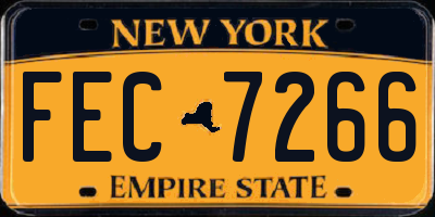 NY license plate FEC7266