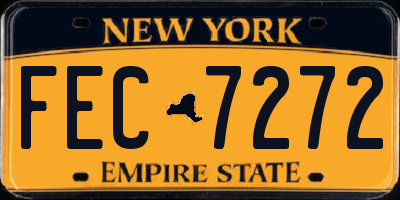 NY license plate FEC7272