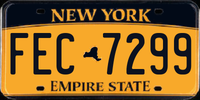 NY license plate FEC7299