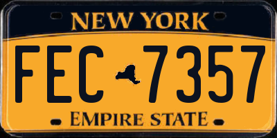NY license plate FEC7357