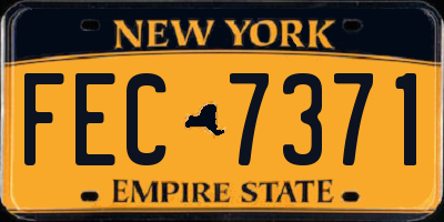 NY license plate FEC7371