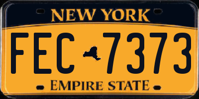 NY license plate FEC7373
