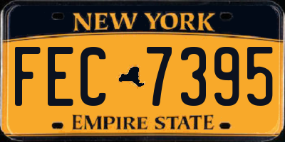 NY license plate FEC7395