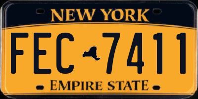 NY license plate FEC7411